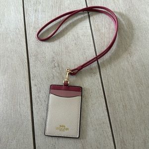 Coach lanyard ID card holder